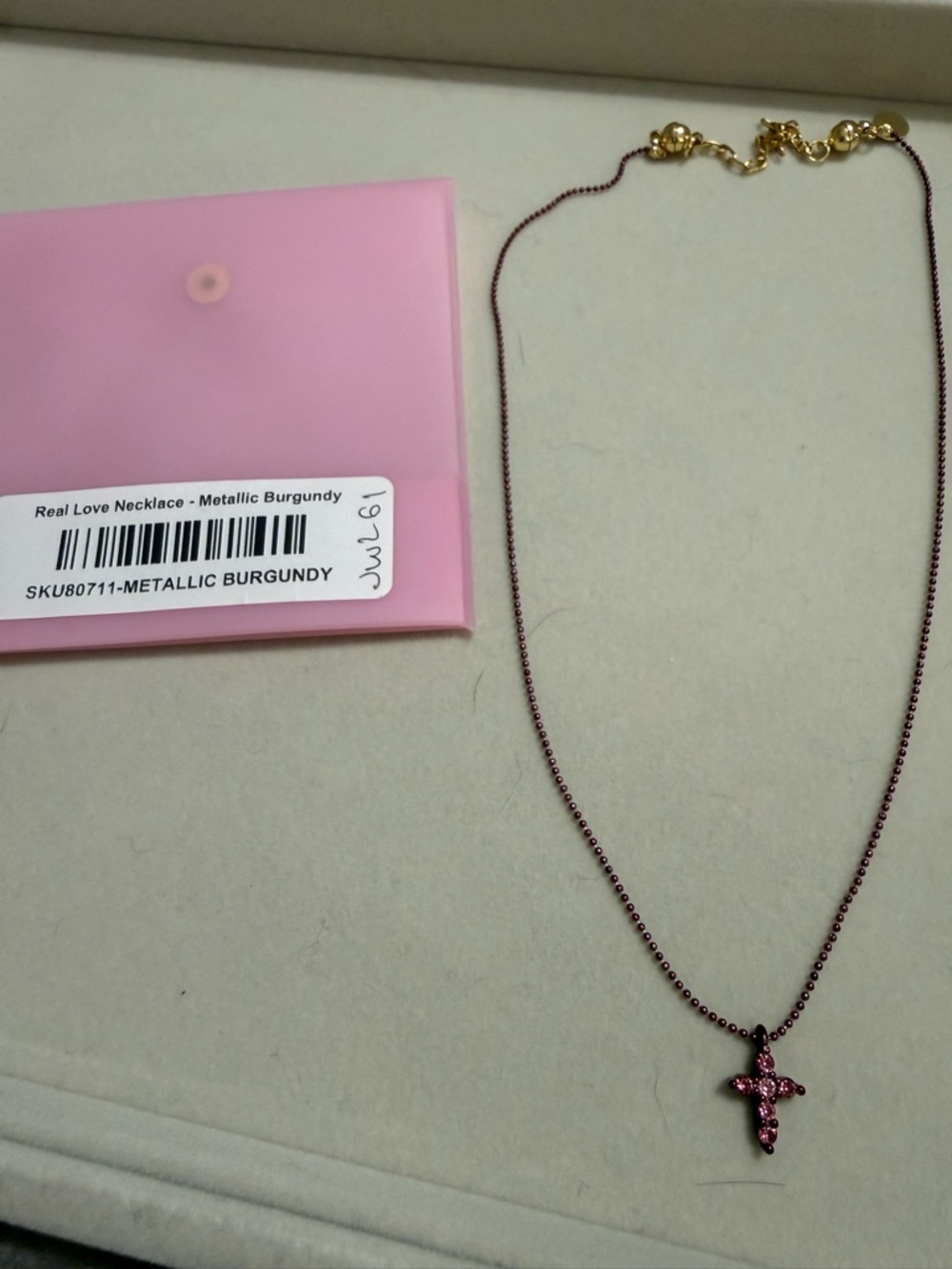 Metallic Burgundy - Real Love Necklace
